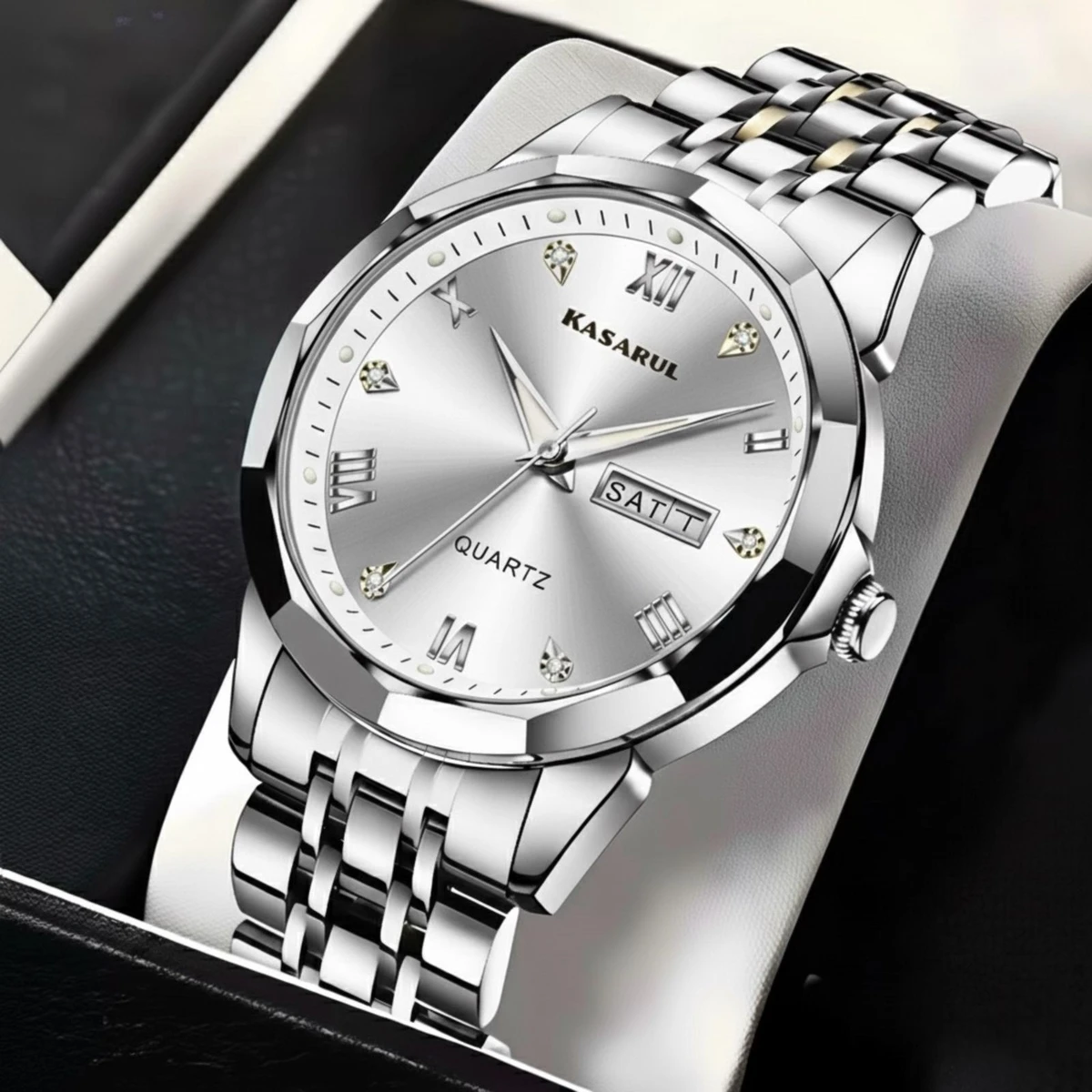 KASARULSZ KAZ   নতুন ডিজাইনের পুরুষদের জন্য ঘড়ি WHITE