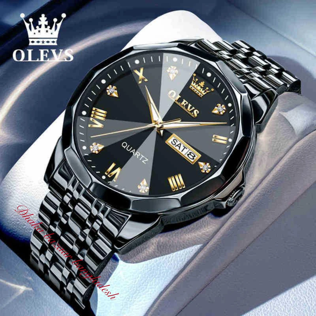 OliveZ নতুন ডিজাইনের পুরুষদের জন্য ঘড়ি  BLACK