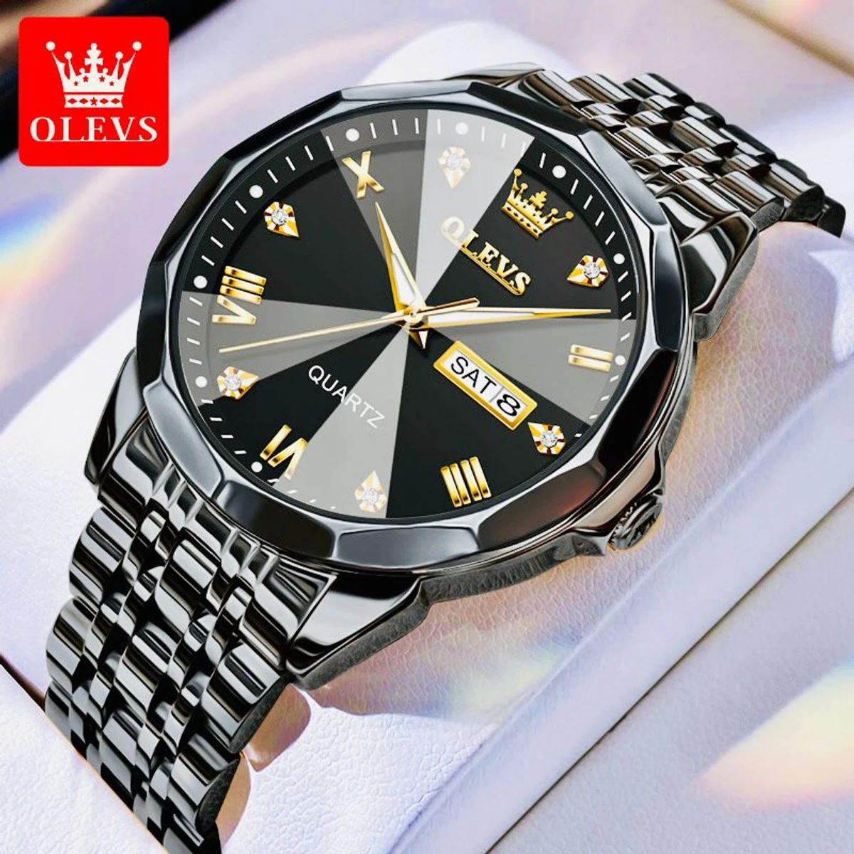 OliveZ নতুন ডিজাইনের পুরুষদের জন্য ঘড়ি BLACK