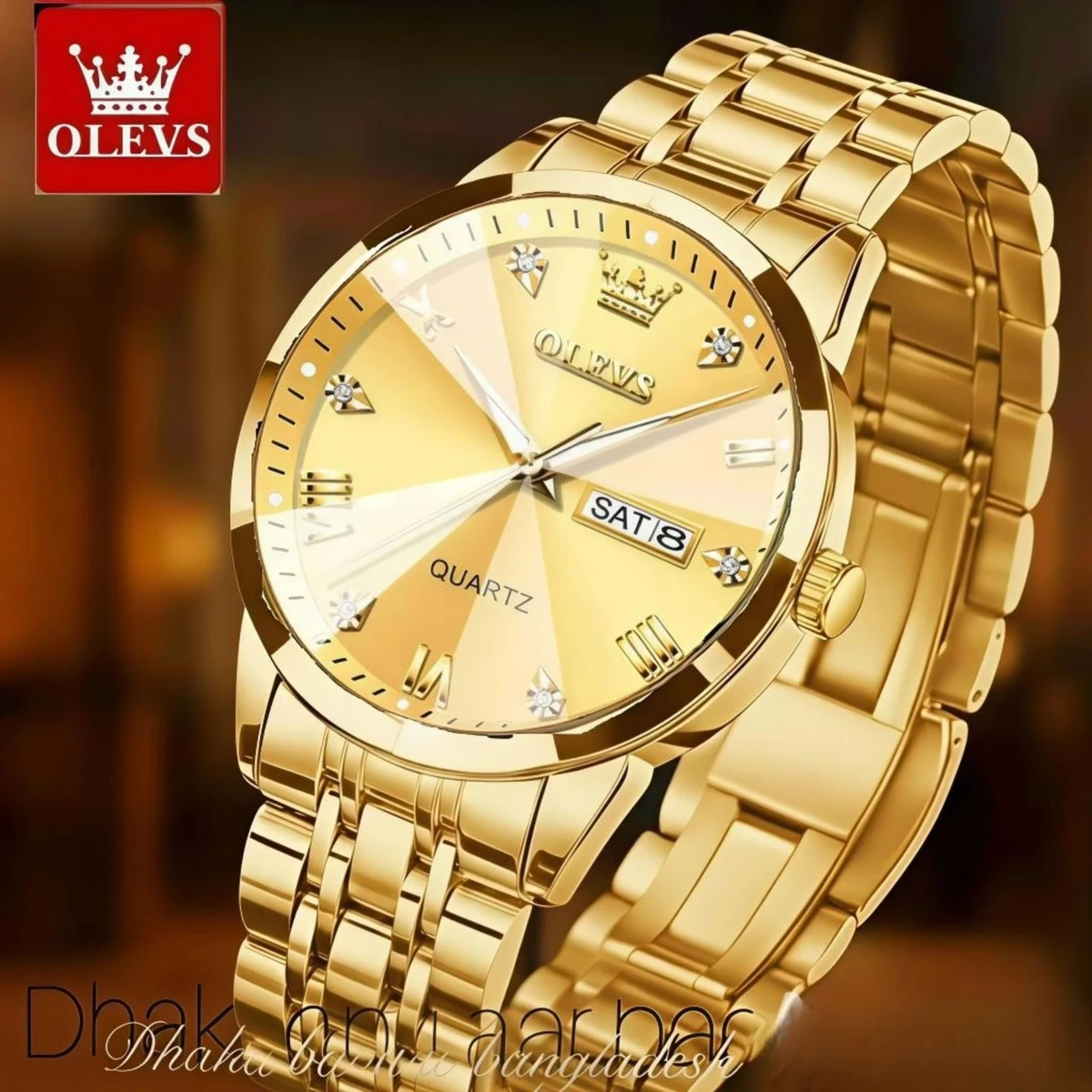 OliveZ  NEXT নতুন ডিজাইনের পুরুষদের জন্য ঘড়ি GOLDEN