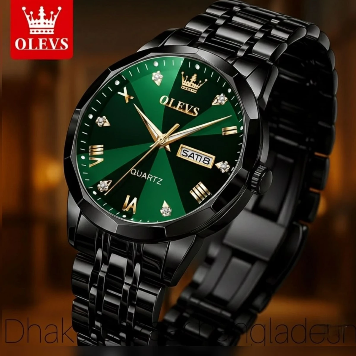 OliveZ NEXT  নতুন ডিজাইনের পুরুষদের জন্য ঘড়ি BLACK GREEN