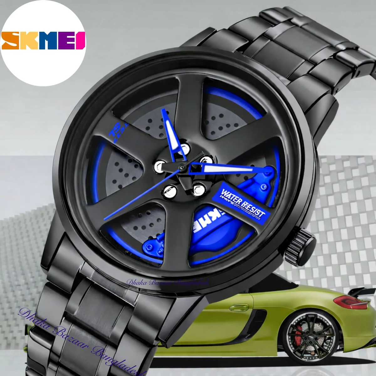 CHORKI 1010 নতুন ডিজাইনের পুরুষদের জন্য ঘড়ি BLACK BLUE