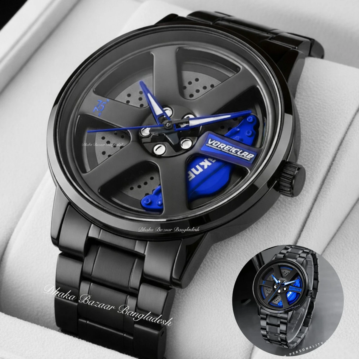 CHORKI 1010 নতুন ডিজাইনের পুরুষদের জন্য ঘড়ি BLACK BLUE