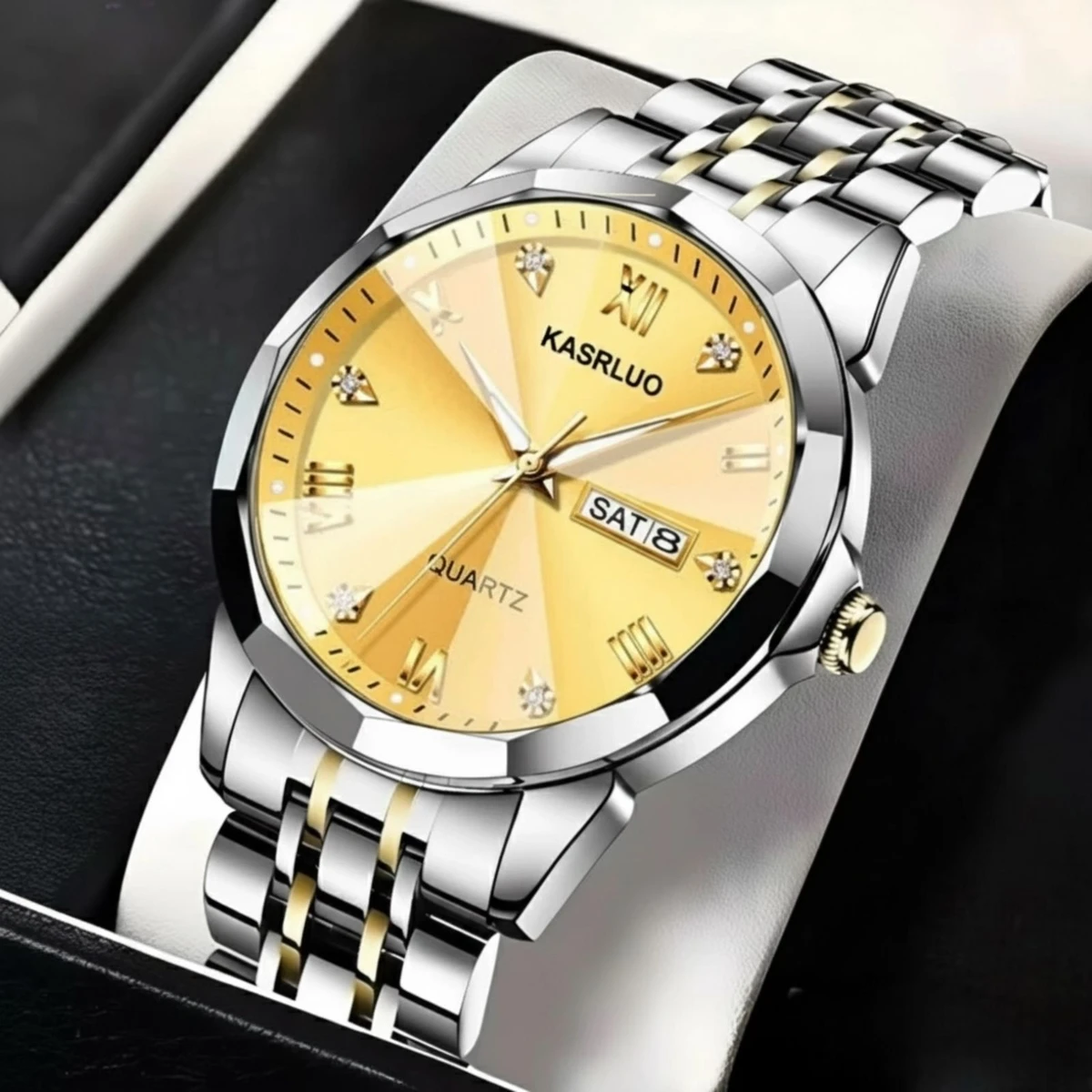 KASARULSZ KAZ নতুন ডিজাইনের পুরুষদের জন্য ঘড়ি SILVERGOLDEN GOLDEN