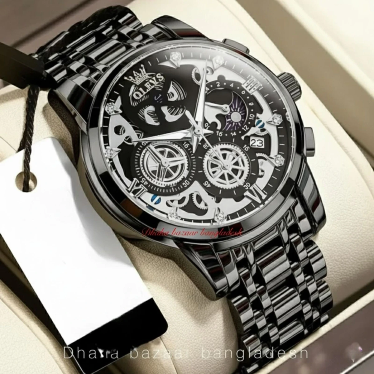 3352 OliveZ নতুন ডিজাইনের পুরুষদের জন্য ঘড়ি BLACK