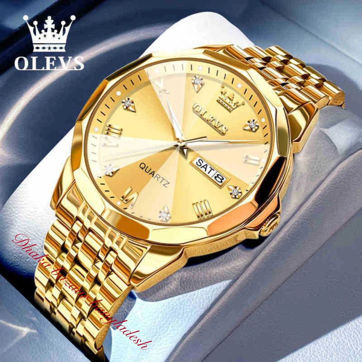 OliveZ নতুন ডিজাইনের পুরুষদের জন্য ঘড়ি FULL GOLDEN