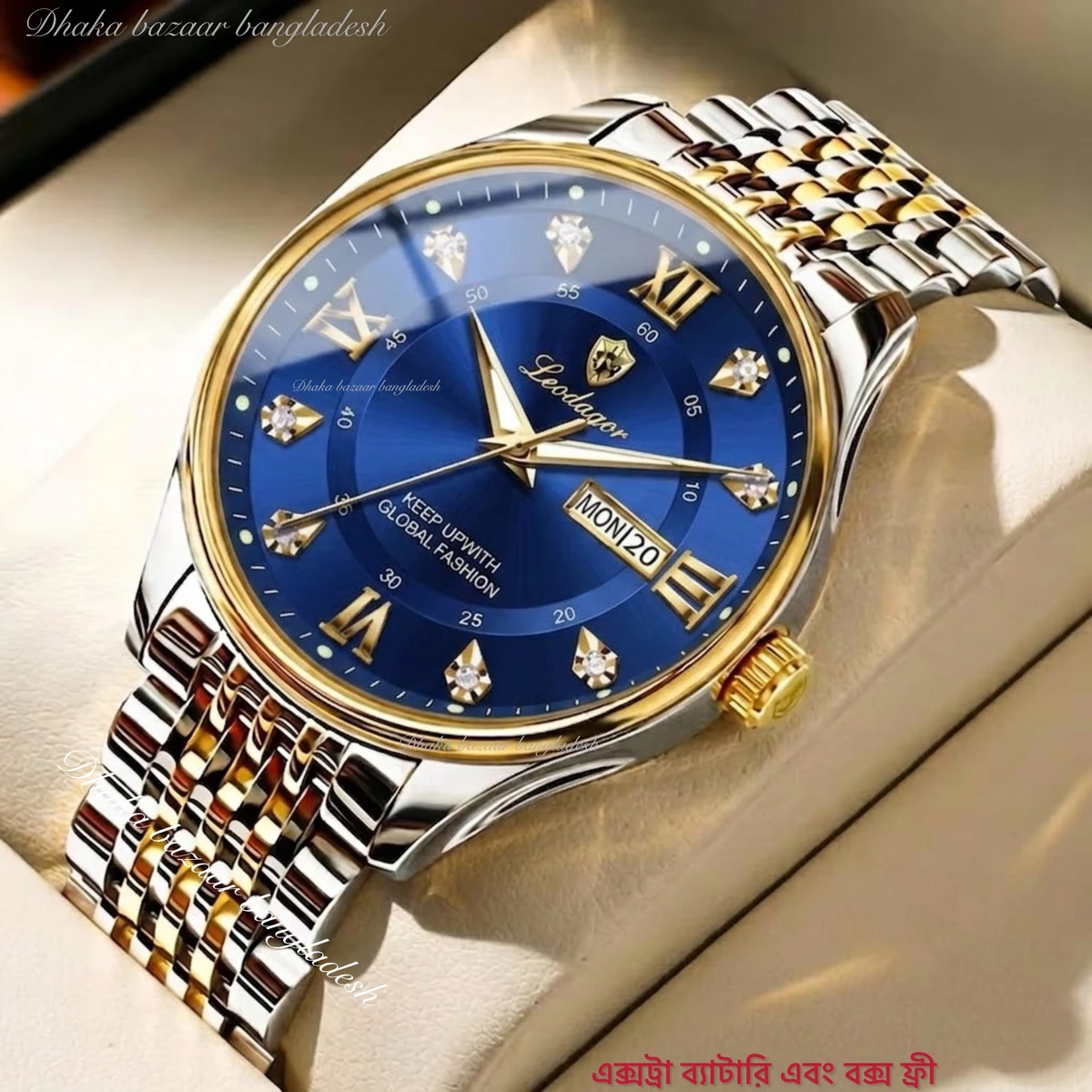 PEODAGOR 23 নতুন ডিজাইনের পুরুষদের জন্য ঘড়ি SILVER GOLDEN BLUE