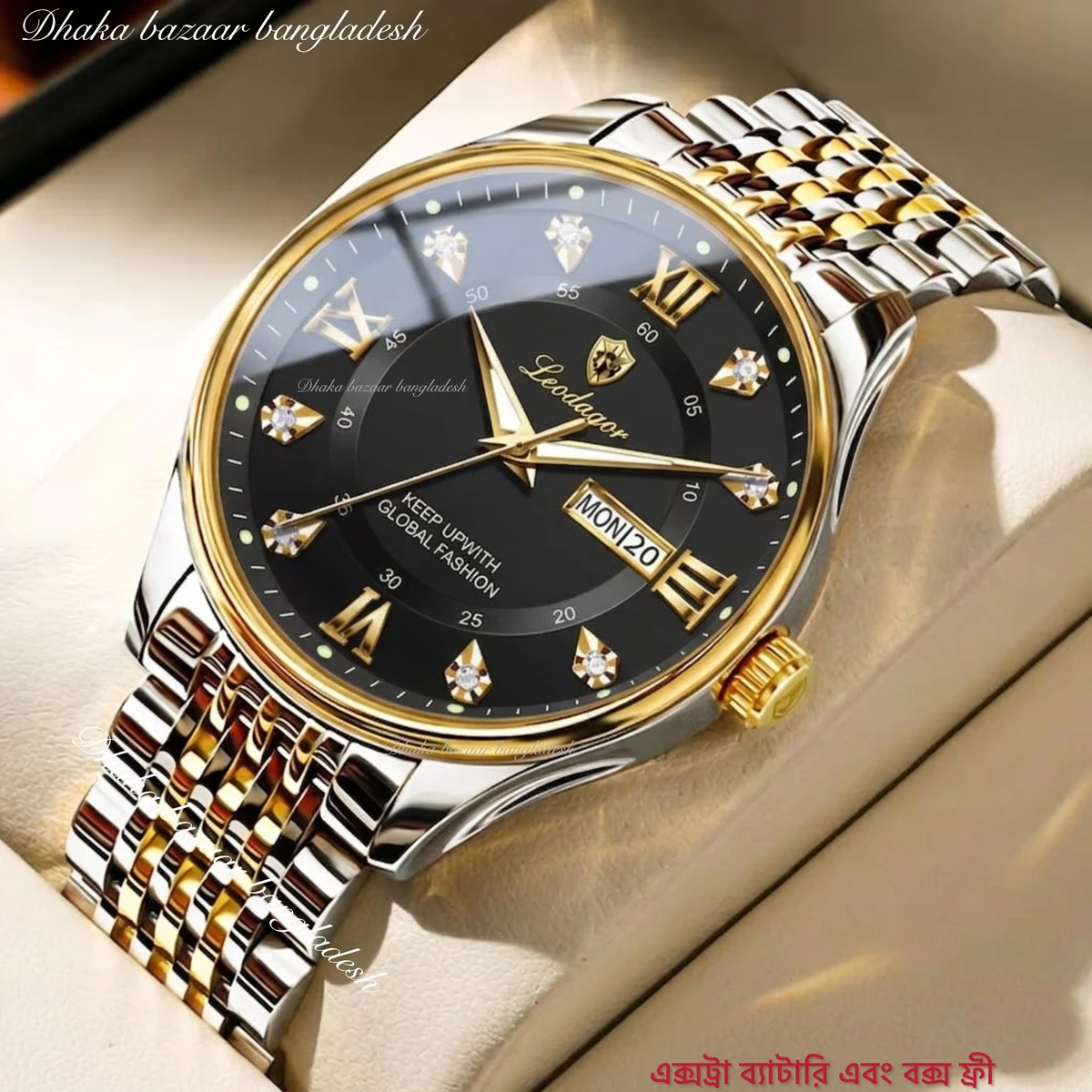 PEODAGOR 23 নতুন ডিজাইনের পুরুষদের জন্য ঘড়ি SILVER GOLDEN BLACK