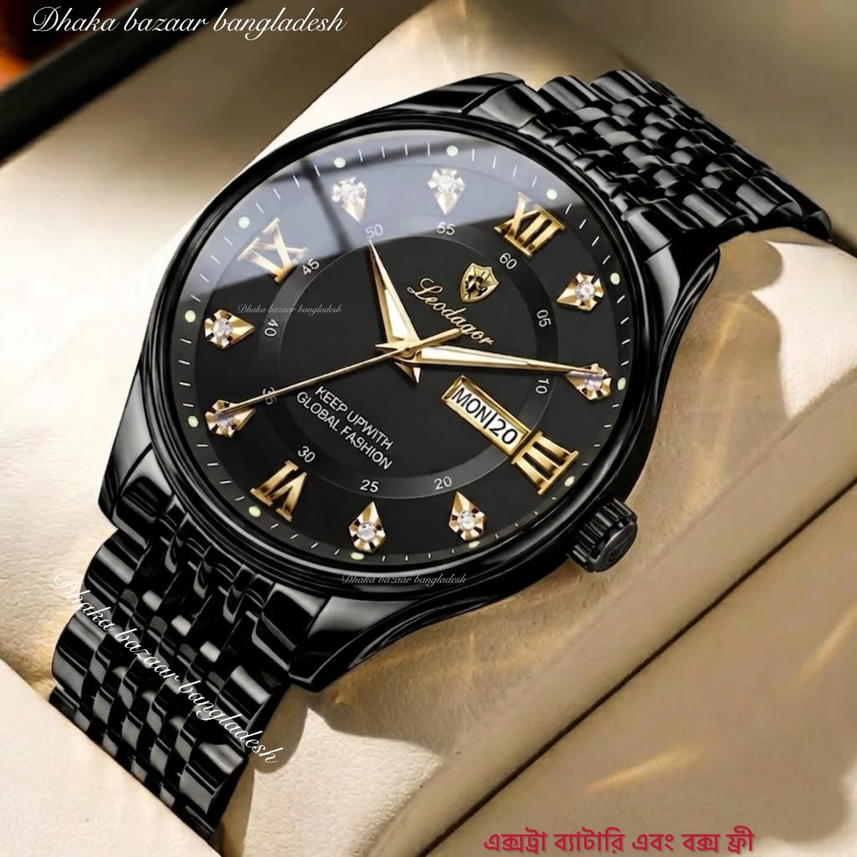 PEODAGOR 23 নতুন ডিজাইনের পুরুষদের জন্য ঘড়ি BLACK