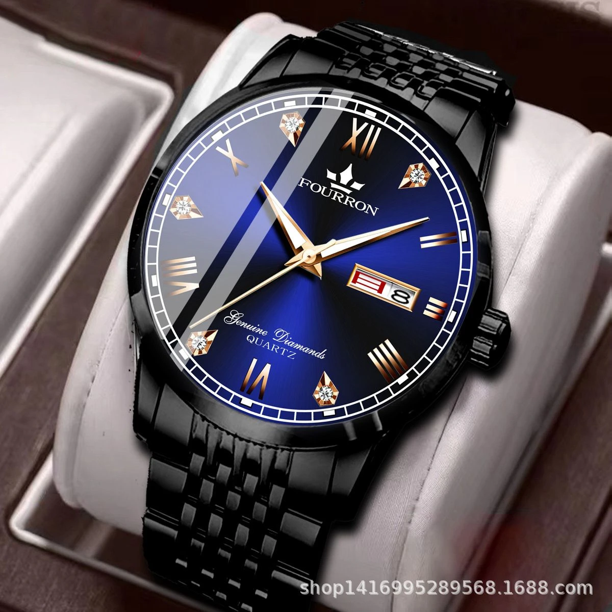 FN4 নতুন ডিজাইনের পুরুষদের জন্য ঘড়ি  BLACK BLUE