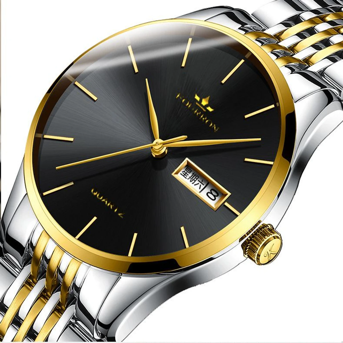 FNMIX5 নতুন ডিজাইনের পুরুষদের জন্য ঘড়ি SILVER GOLDEN BLACK