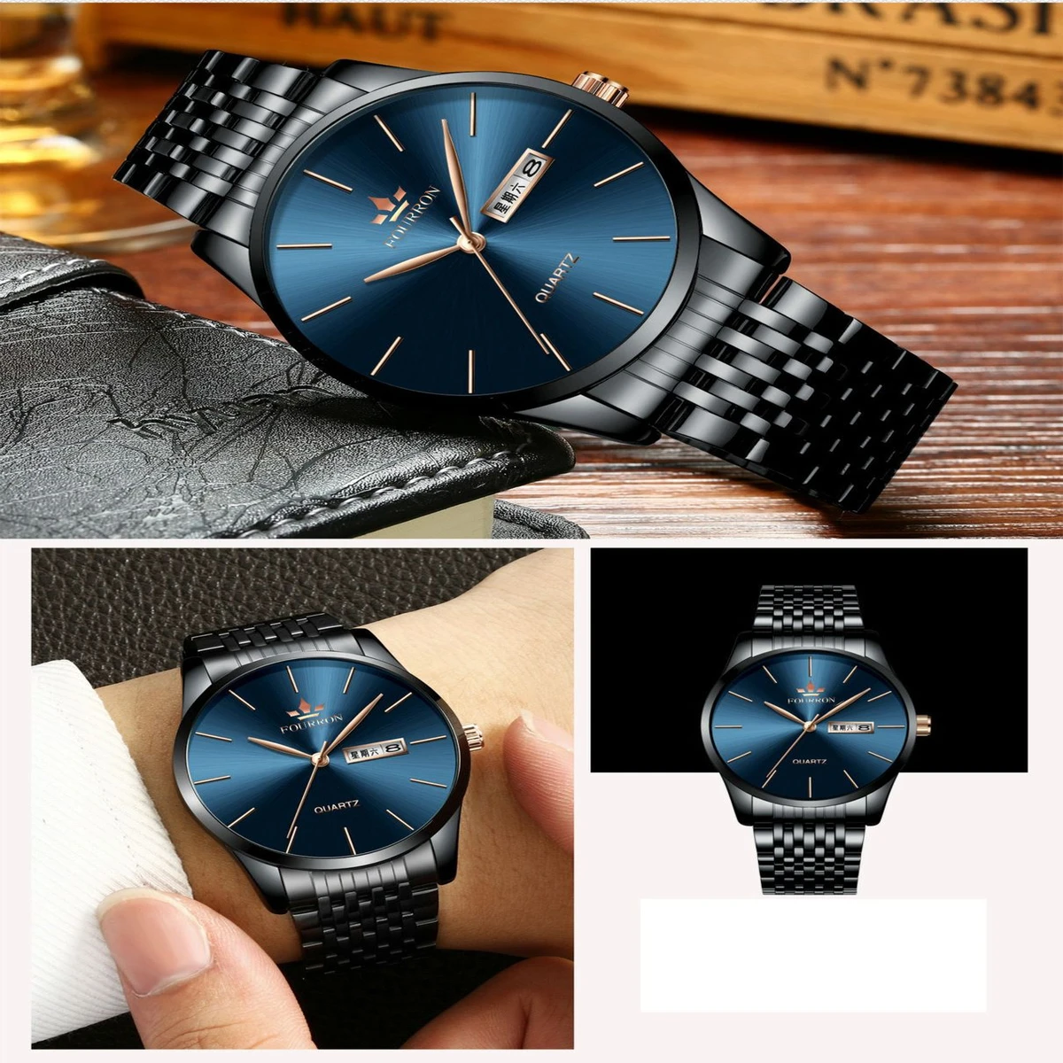 FNMIX5 নতুন ডিজাইনের পুরুষদের জন্য ঘড়ি BLACK BLUE