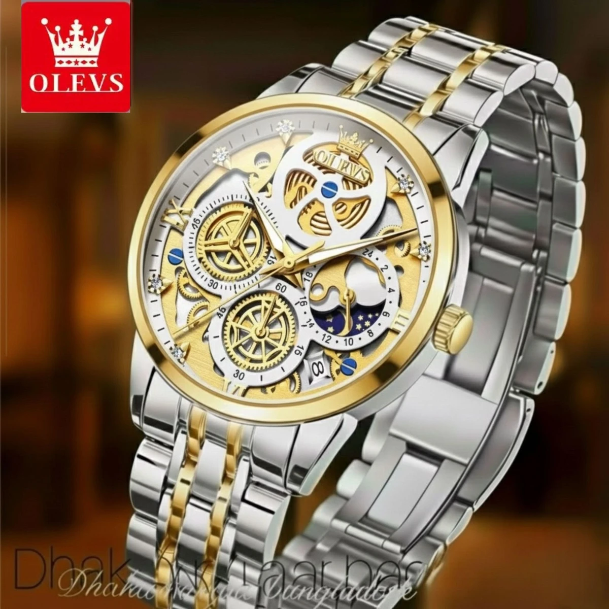 3352 OliveZ নতুন ডিজাইনের পুরুষদের জন্য ঘড়ি WHITE