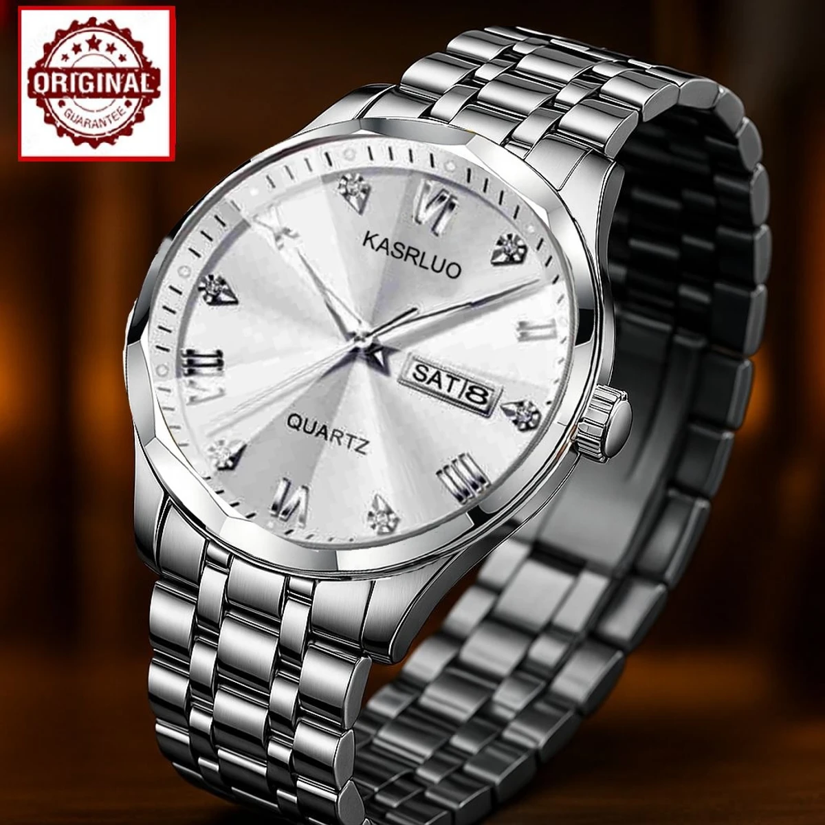 KAS MAN নতুন ডিজাইনের পুরুষদের জন্য ঘড়ি WHITE
