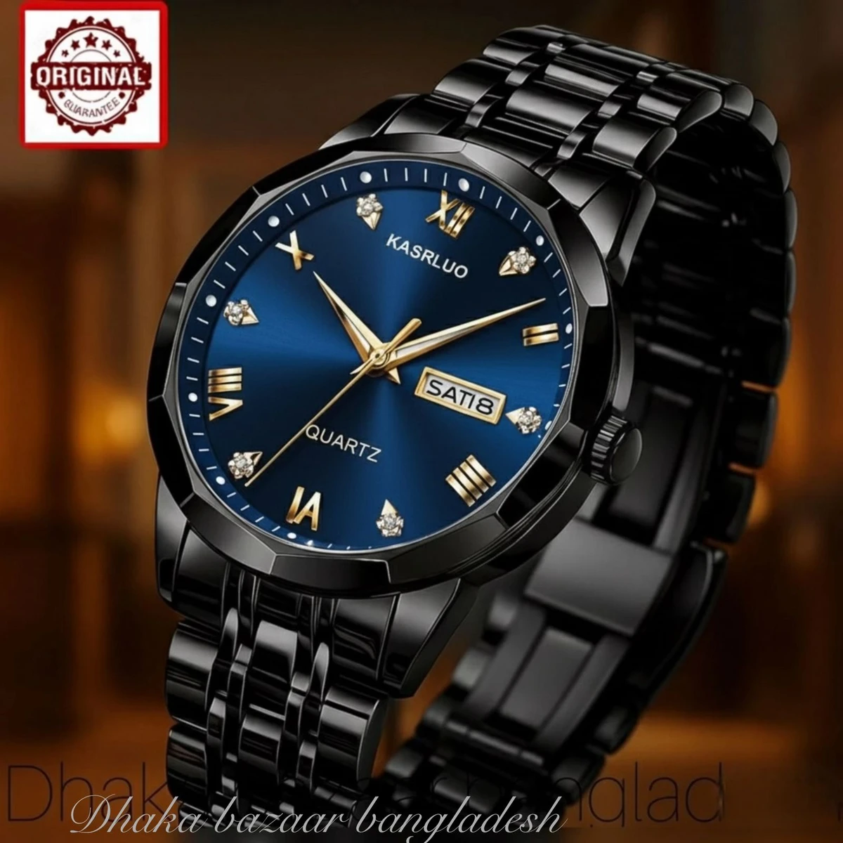 KASARUL PLUS  নতুন ডিজাইনের পুরুষদের জন্য ঘড়ি BLACK BLUE