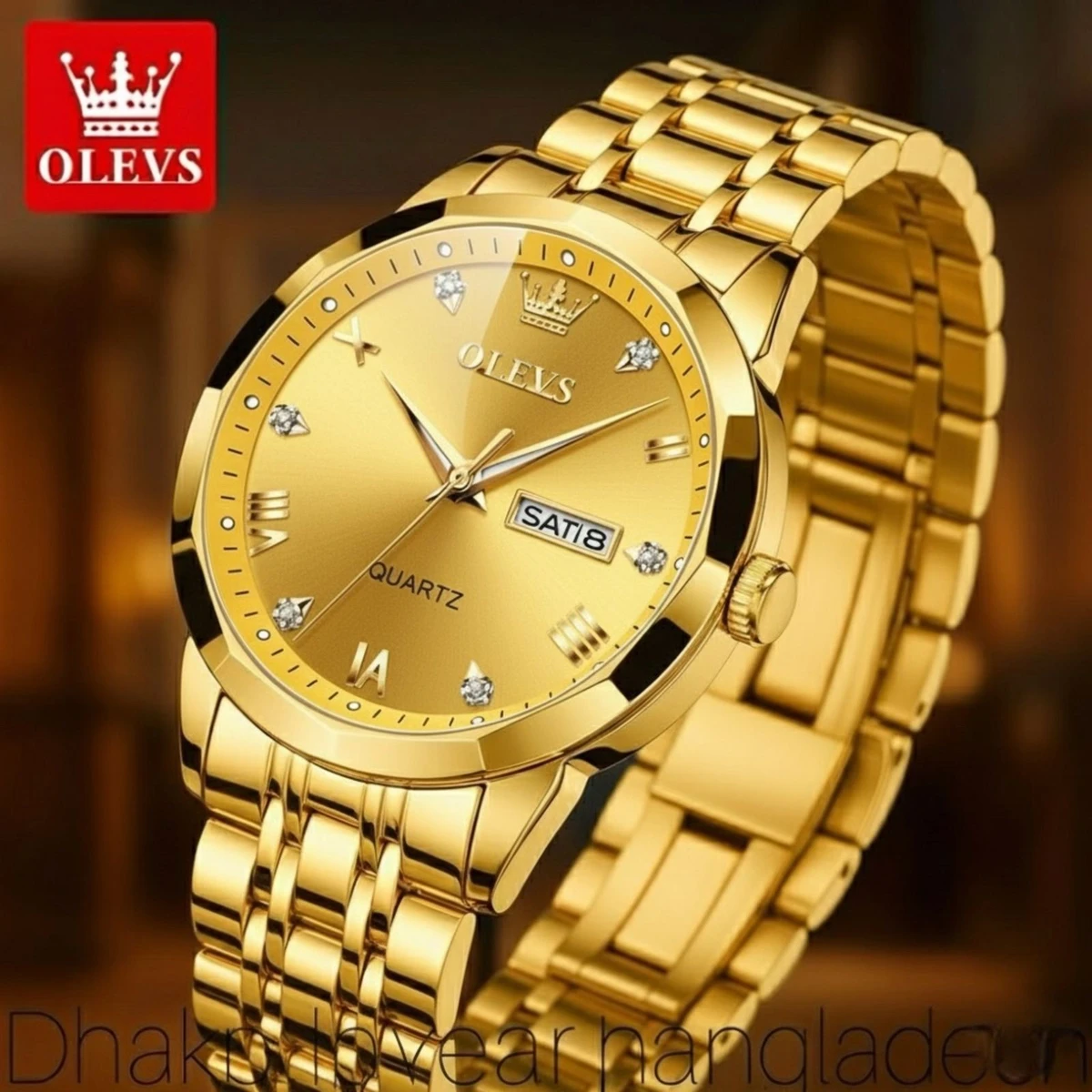 OliveZ নতুন ডিজাইনের পুরুষদের জন্য ঘড়ি GOLDEN