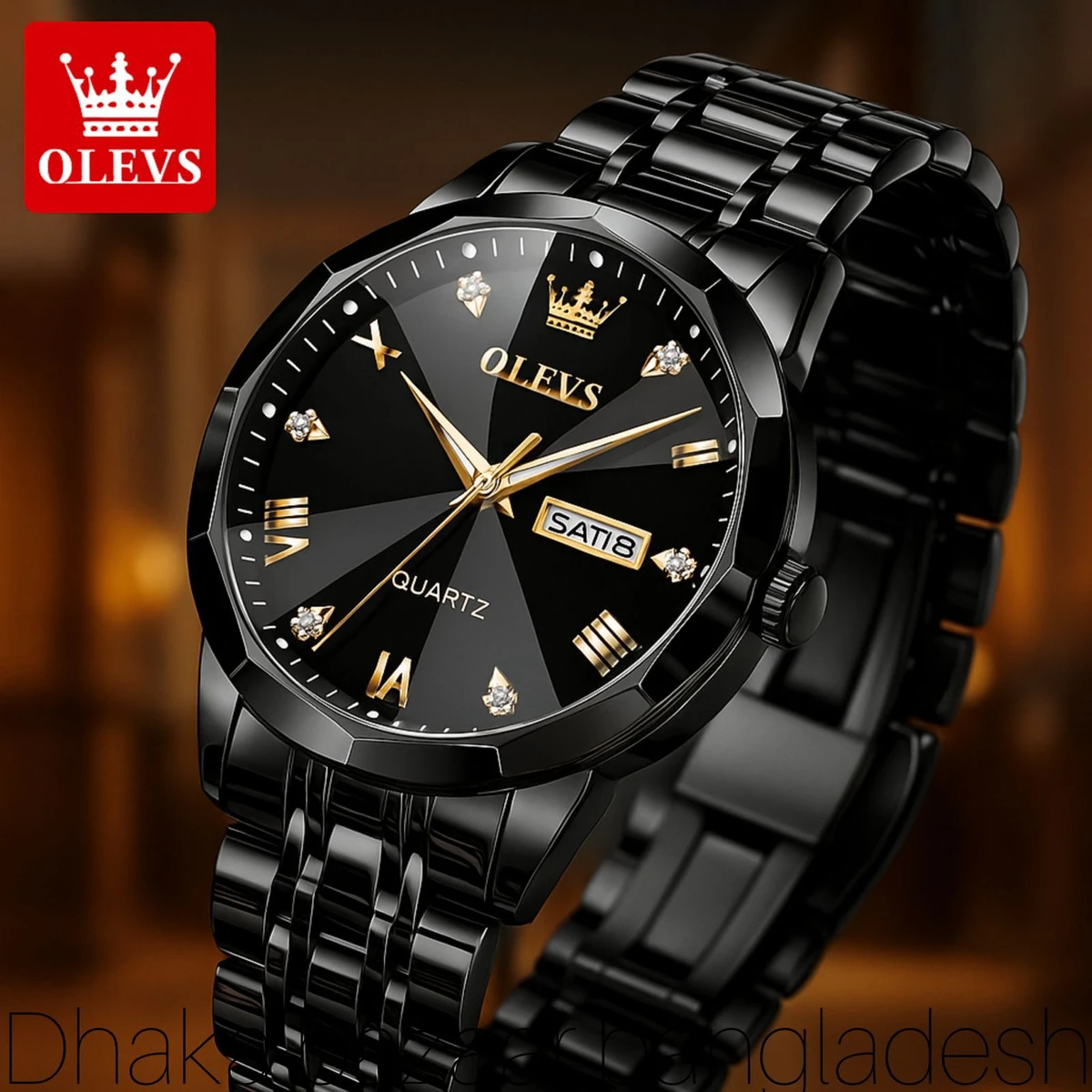 OliveZ নতুন ডিজাইনের পুরুষদের জন্য ঘড়ি BLACK