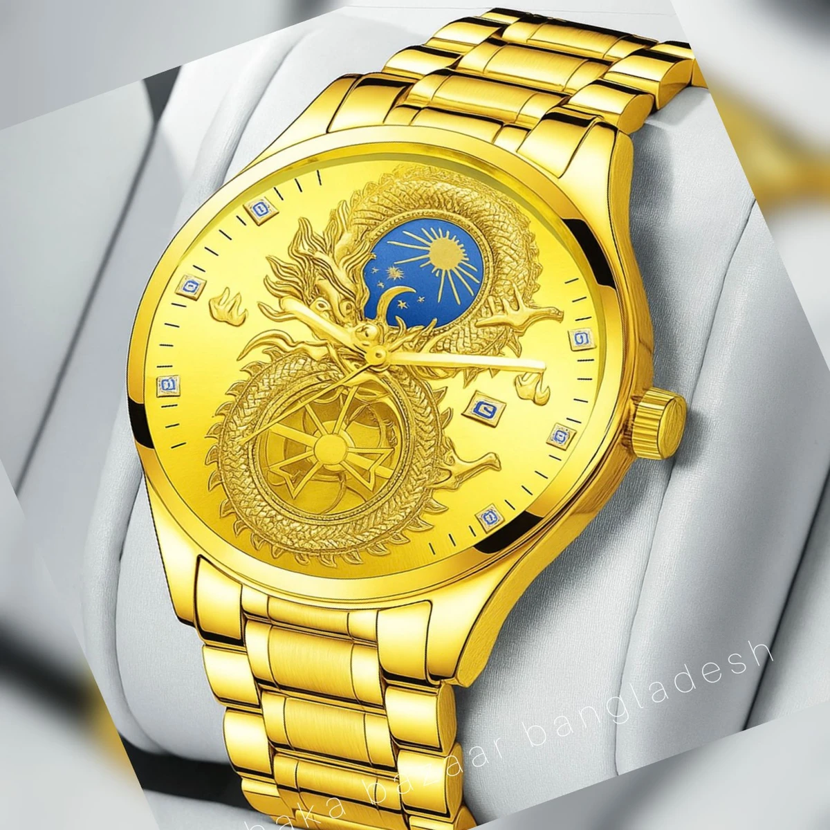 BIN S999 নন কর্ণগ্রাফ নতুন ডিজাইনের পুরুষদের জন্য ঘড়ি FULL GOLDEN