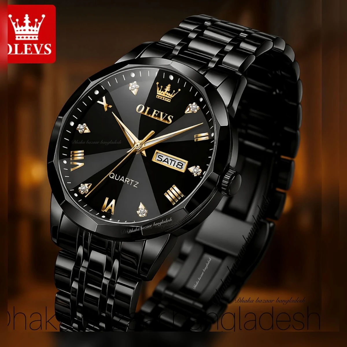 OliveZ নতুন ডিজাইনের পুরুষদের জন্য ঘড়ি BLACK