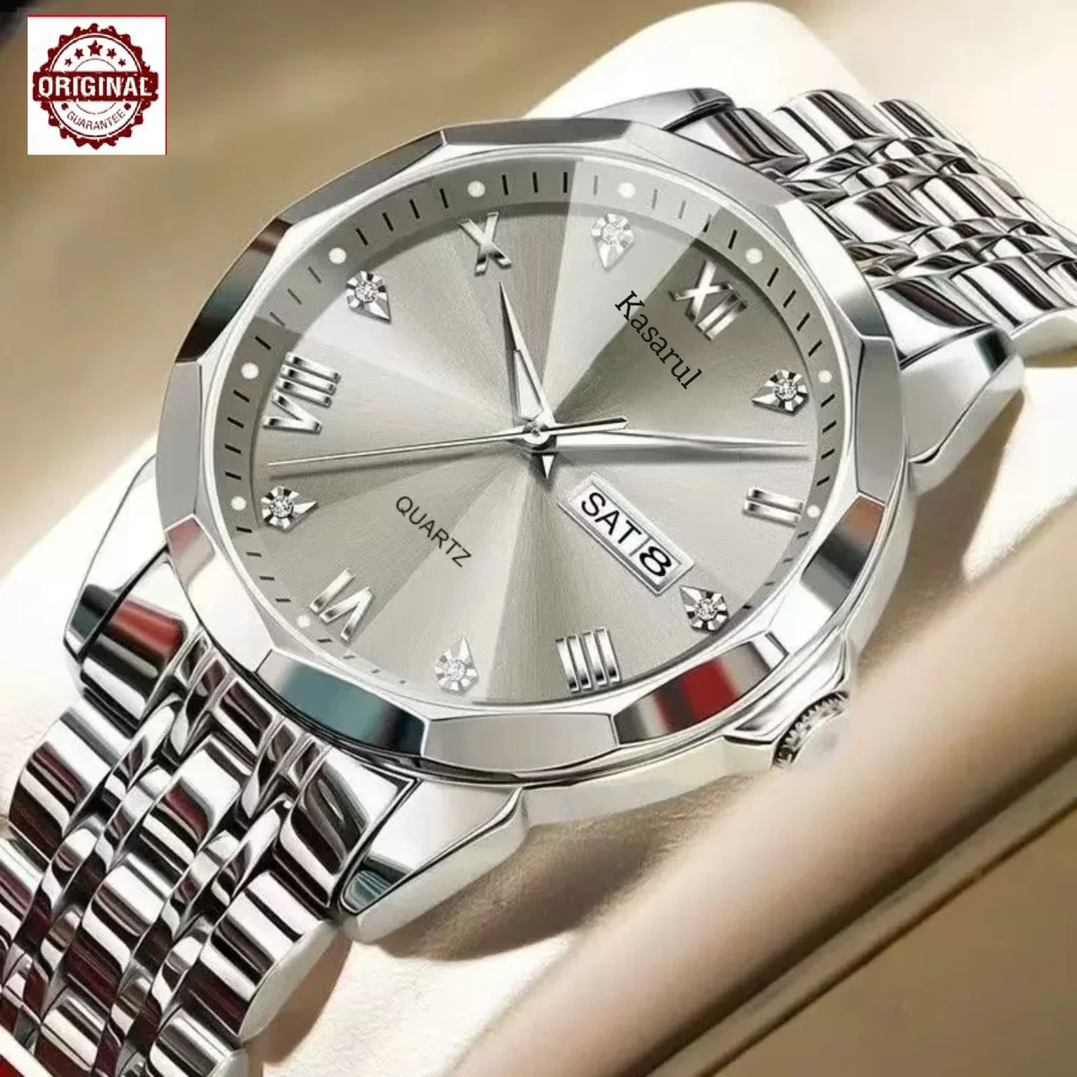 KAS MAN নতুন ডিজাইনের পুরুষদের জন্য ঘড়ি WHITE