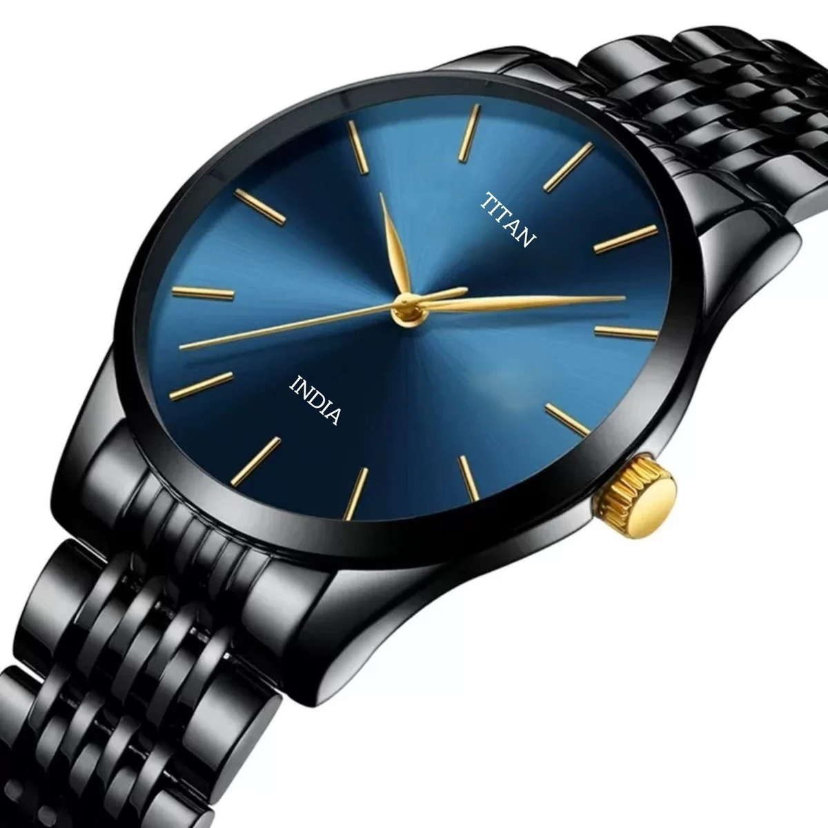 MARK ON THE নতুন ডিজাইনের পুরুষদের জন্য ঘড়ি BLACK BLUE
